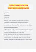 CHES EXAM REVIEW 2024 QUESTIONS AND ANSWERS