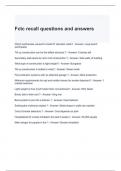 Fctc recall questions and answers / graded a