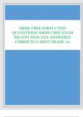 NBME CBSE FORM 8 AND 6 EXAM/ TEST PREPARATION FOR NBME CBSE 2024 VERSION ALL QUESTIONS ANSWERED CORRECTLY/ ALL IN ONE PACKAGE BEST GRADE A 