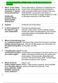 ATI TEAS SCIENCE SPRING FINAL EXAM 2023 Question and Answers