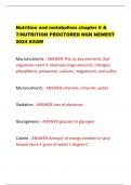 Nutrition and metabolism chapter 6 &  7/NUTRITION PROCTORED NGN NEWEST  2024 EXAM