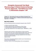 (Complete Answered) Test Bank Pharmacology A Patient-Centered Nursing Process Approach, 11th Edition by Linda E. McCuistion Chapter 1-58