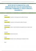 HCB MUSCULOSKELETAL AND  DERMATOLOGY EXAM | QUESTIONS &  ANSWERS (VERIFIED) | LATEST UPDATE |  GRADED A+ 