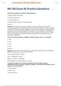 NR 328 EXAM #2 PRACTICE QUESTIONS WITH RATIONALE GRADED A+