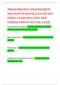 Thrasymachus' Disagreement and Plato's RepublicPA Notary Public Exam 2024-2025 NEW VERSION UPDATE ACTUAL EXAM