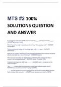 MTS #2 100%  SOLUTIONS QUESTION  AND ANSWER