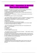 CIPS L4M1 - Question & Answer Past exam questions