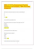 WGU C173 Pre-Assessment Practice Questions and answers, 100% Accurate. Graded A+