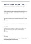 WVSSAC Football 2024 Part 2 Test Questions and Answers with complete solutions