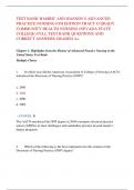 TEST BANK HAMRIC AND HANSON S ADVANCED  PRACTICE NURSING 6TH EDITION TRACY O GRADY  COMMUNITY HEALTH NURSING (NEVADA STATE  COLLEGE) FULL TEST BANK QUESTIONS AND  CORRECT ANSWERS GRADED A+