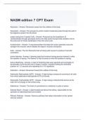 NASM edition 7 CPT Exam 2024 with Verified Answers