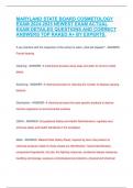 MARYLAND STATE BOARD COSMETOLOGY  EXAM 2024-2025 NEWEST EXAM ACTUAL  EXAM DETAILED QUESTIONS AND CORRECT  ANSWERS TOP RAKED A+ BY EXPERTS.