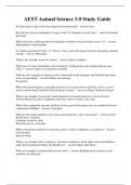 AEST Animal Science 3.0 Study Guide