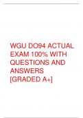 WGU DO94 ACTUAL  EXAM 100% WITH  QUESTIONS AND  ANSWERS  [GRADED A+]