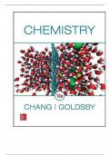 Test Bank For Chemistry, 12th Edition By Raymond Chang, Kenneth Goldsby