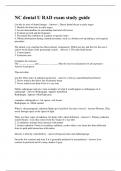 NC dental U RAD exam study guide