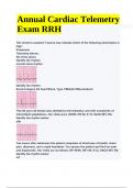 Annual Cardiac Telemetry Exam RRH Latest Updated 2024/2025 | 100% Correct.