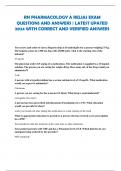 A person has been prescribed nitrofurantoin (Furadantin) for a UTI. What education would you provide for them? RN PHARMACOLOGY A RELIAS EXAM QUESTIONS AND ANSWERS | LATEST UPATED 2024 WITH CORRECT AND VERIFIED ANSWERS