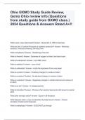 Ohio GXMO Study Guide Review, Gxmo Ohio review info (Questions from study guide from GXMO class.)