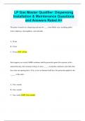 LP Gas Master Qualifier Bundled Exams Questions and Answers (2024/2025) (Complete and Accurate)