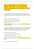 WGU C368 Research and EvidenceBased Instruction and Assessment Practice Questions and answers, 100% Accurate