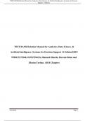 TEST BANK/Solution Manual for Analytics, Data Science, &  Artificial Intelligence: Systems for Decision Support 11 Edition ISBN  9780135172940, 0135172942 by Ramesh Sharda, Dursun Delen and  Efraim Turban. All14 Chapters