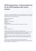 CPPS Practice Exam - Culture practice set for the CPPS Questions with correct answers