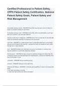 Certified Professional in Patient Safety, CPPS Patient Safety Certification, National Patient Safety Goals, Patient Safety and Risk Management