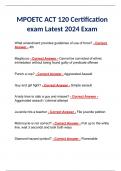 MPOETC ACT 120 Certification exam Latest 2024 Exam