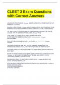 CLEET 2 Exam Questions with Correct Answers 