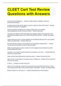 Bundle For CLEET Exam Questions with Correct Answers