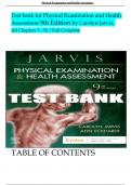 TEST BANK For Physical Examination and Health Assessment 9th Edition, 2024 by Carolyn Jarvis, Verified Chapters 1 - 32, Complete Newest Version