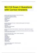 NU 216 Exam 2 Questions with Correct Answers