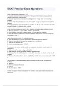 BCAT Practice Exam Questions & Answers 2024 ( A+ GRADED 100% VERIFIED)