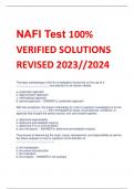 NAFI Test 100%  VERIFIED SOLUTIONS  REVISED 2023//2024