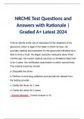 NRCME Test Questions and Answers with Rationale | Graded A+ Latest 2024