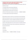 NEURO TEST BANK 2024 QUESTIONS WITH COMPLETE SOLUTIONS GRADED A+