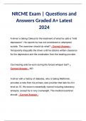 NRCME Exam | Questions and Answers Graded A+ Latest 2024