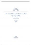 ITE 152 Modules 9-12 Quiz Questions