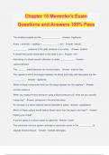 Chapter 15 Memmler's Exam Questions and Answers 100% Pass