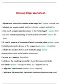 Chasing Coral Worksheet 2024 Questions and Answers with complete solution