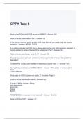 CPPA Test 1 Questions and Answers 2024