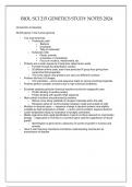 BIOL SCI 215 GENETICS STUDY NOTES 2024