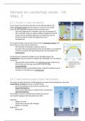 Samenvatting - Aardrijkskunde V4 - H3 Klimaat en Landschapzones