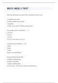 BECC MOD 3 TEST questions with completed solutions 2024