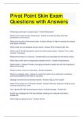 Pivot Point Skin Exam Questions with Answers