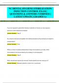 NC DENTAL HYGIENE EXAM PACK | QUESTIONS & ANSWERS (VERIFIED) | LATEST UPDATE | GRADED A+