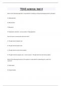 TEAS science test 4 Questions and answers latest update 