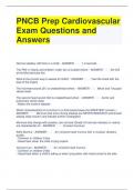 PNCB Prep Cardiovascular Exam Questions and Answers
