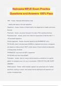Nebraska MPJE Bundled Exams Questions and Answers 100% Verified and Updated | Graded A